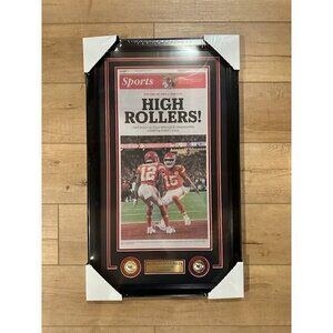 Kansas City Chiefs Super Bowl LVIII Kansas City Star Newspaper Framed Sports Sec